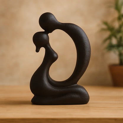 Contemporary Resin Sculpture of a Couple Embracing