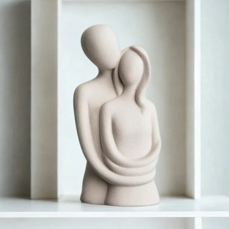 Matte Ceramic Monzzi Nordic Abstract Couple Sculpture