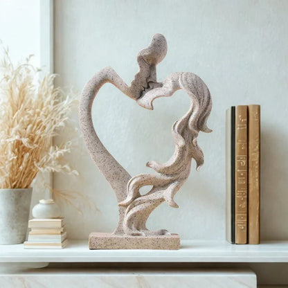 Norse-Inspired Resin Sculpture of a Couple Embracing for Monzzi  Room Decor