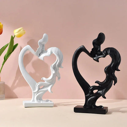 Norse-Inspired Resin Sculpture of a Couple Embracing for Monzzi  Room Decor