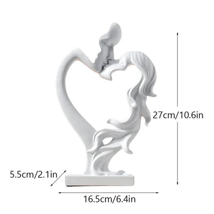Norse-Inspired Resin Sculpture of a Couple Embracing for Monzzi  Room Decor