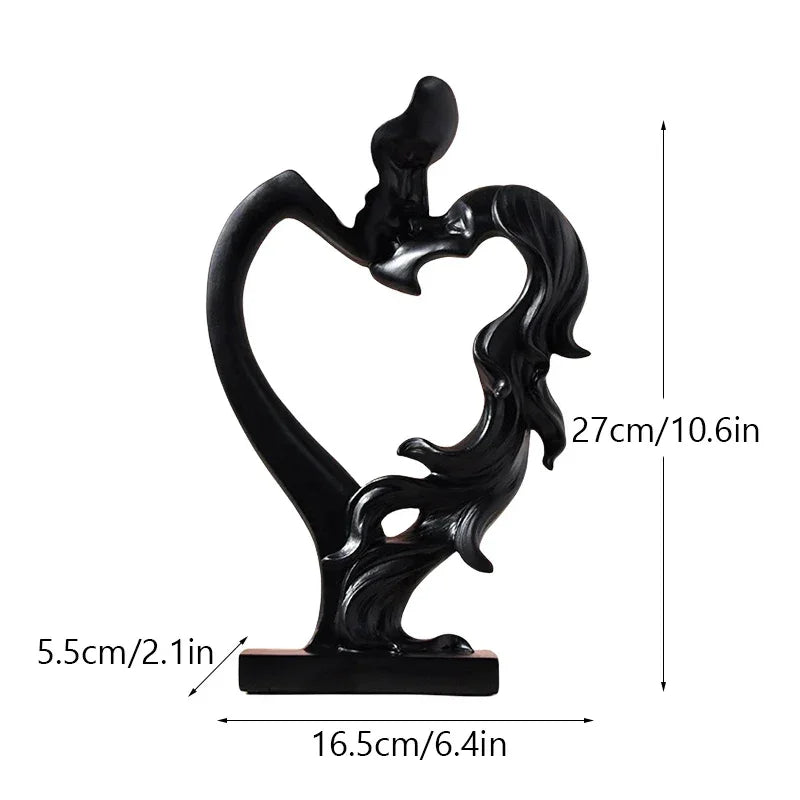 Norse-Inspired Resin Sculpture of a Couple Embracing for Monzzi  Room Decor