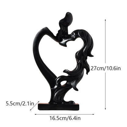 Norse-Inspired Resin Sculpture of a Couple Embracing for Monzzi  Room Decor