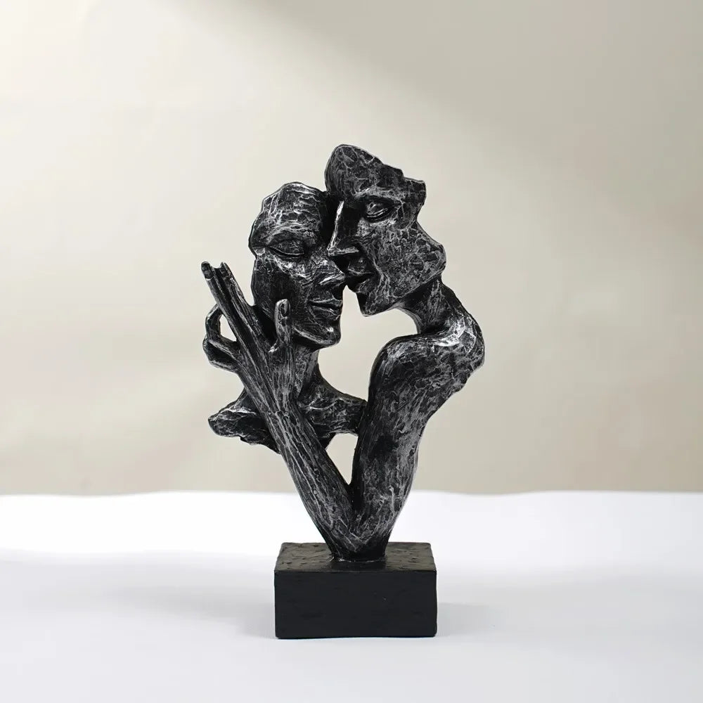 Compact Embracing Couple Figurine for Monzzi Shelf