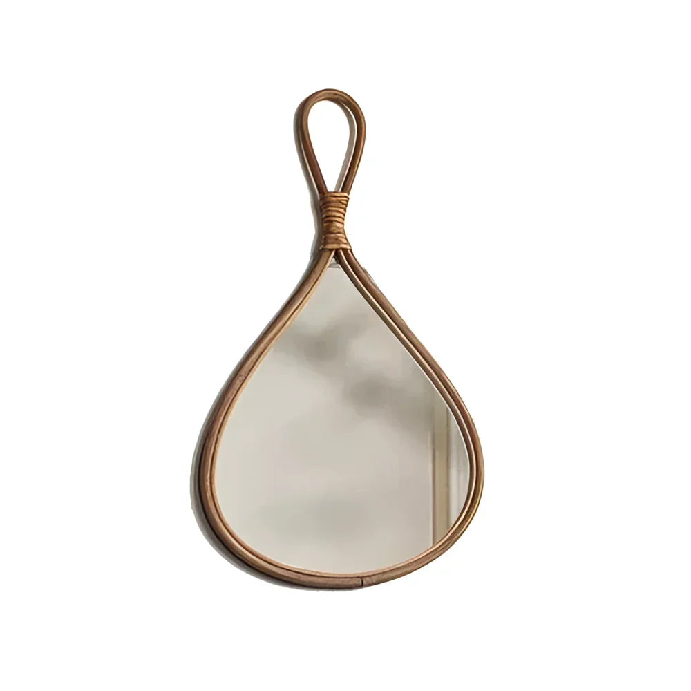 Handcrafted Natural Rattan Oval Mirror for Elegant Home Decor