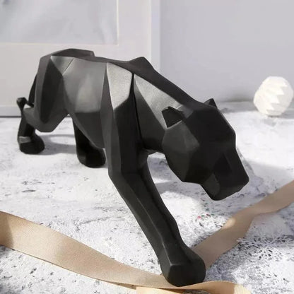 Resin Leopard Statue for Elegant Monzzi Table Decor