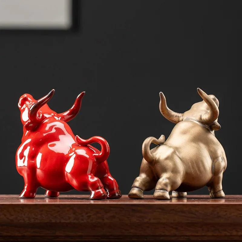 Ceramic Bull Statue for Monzzi Decoration