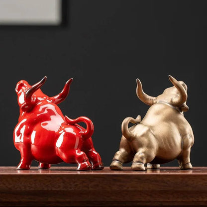 Ceramic Bull Statue for Monzzi Decoration