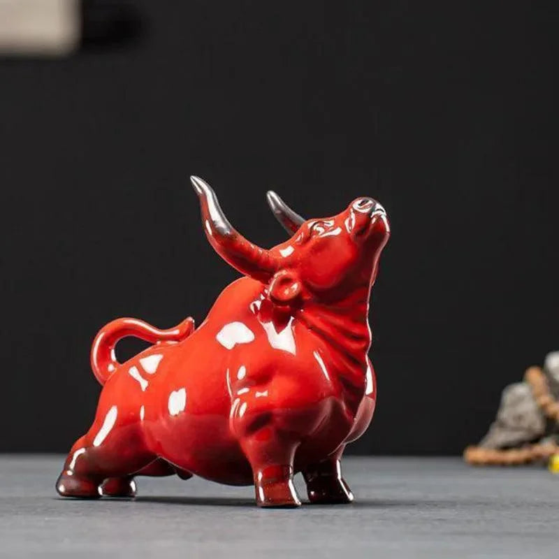 Ceramic Bull Statue for Monzzi Decoration