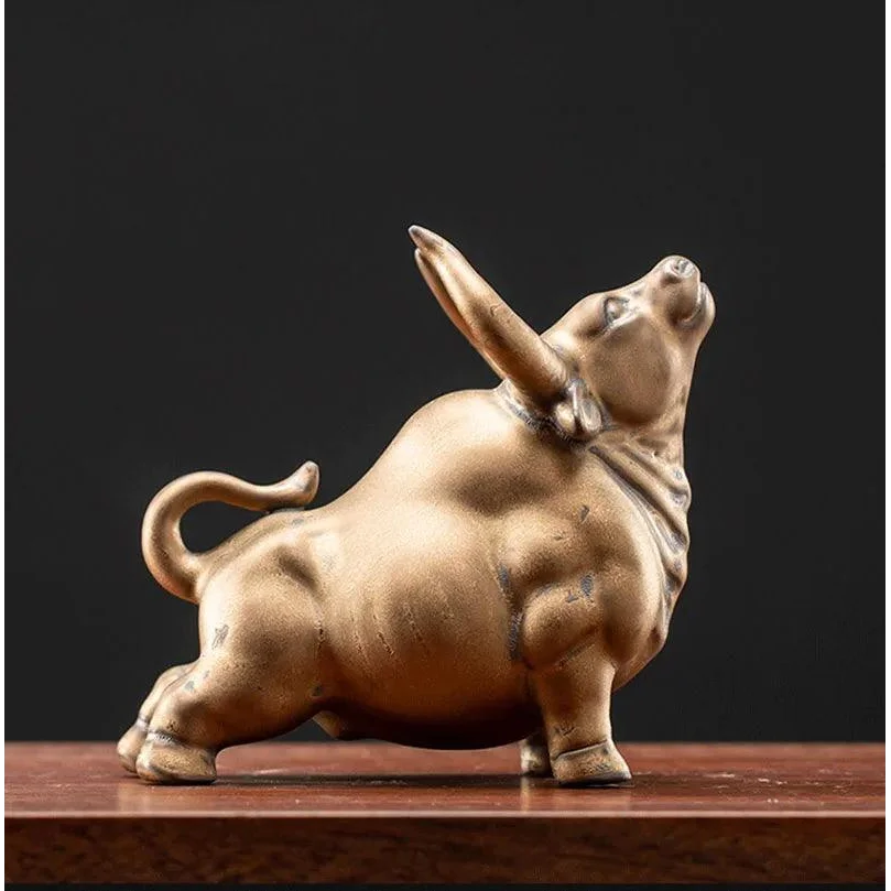 Ceramic Bull Statue for Monzzi Decoration