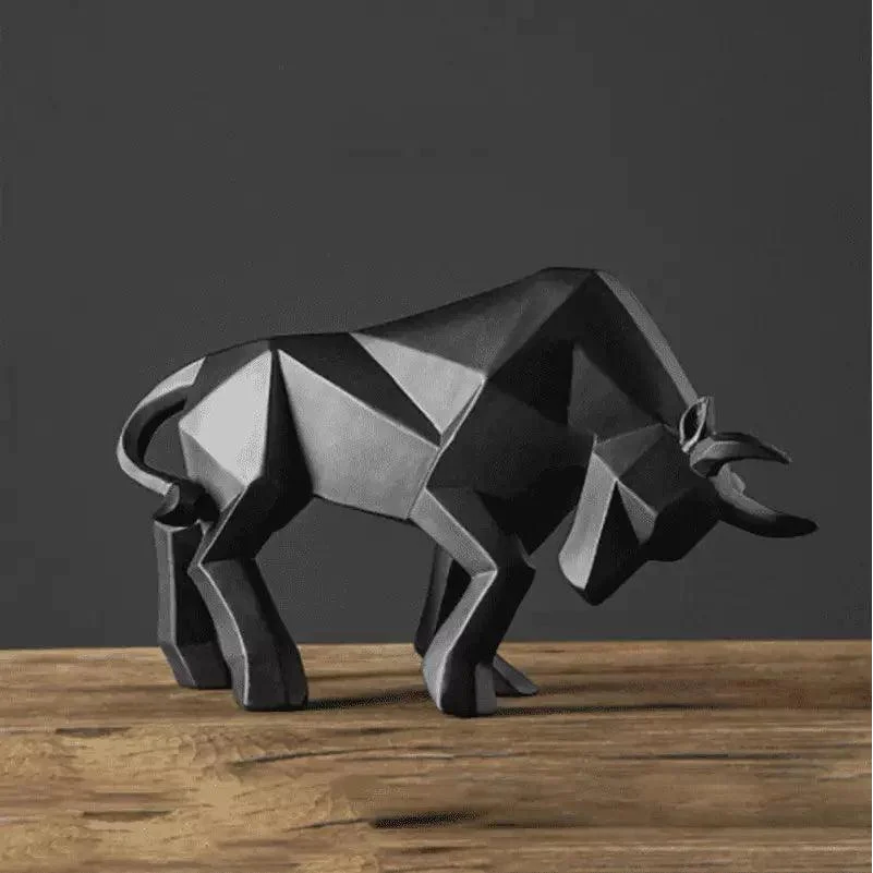 Resin Bull Statue for Monzzi Table Decor