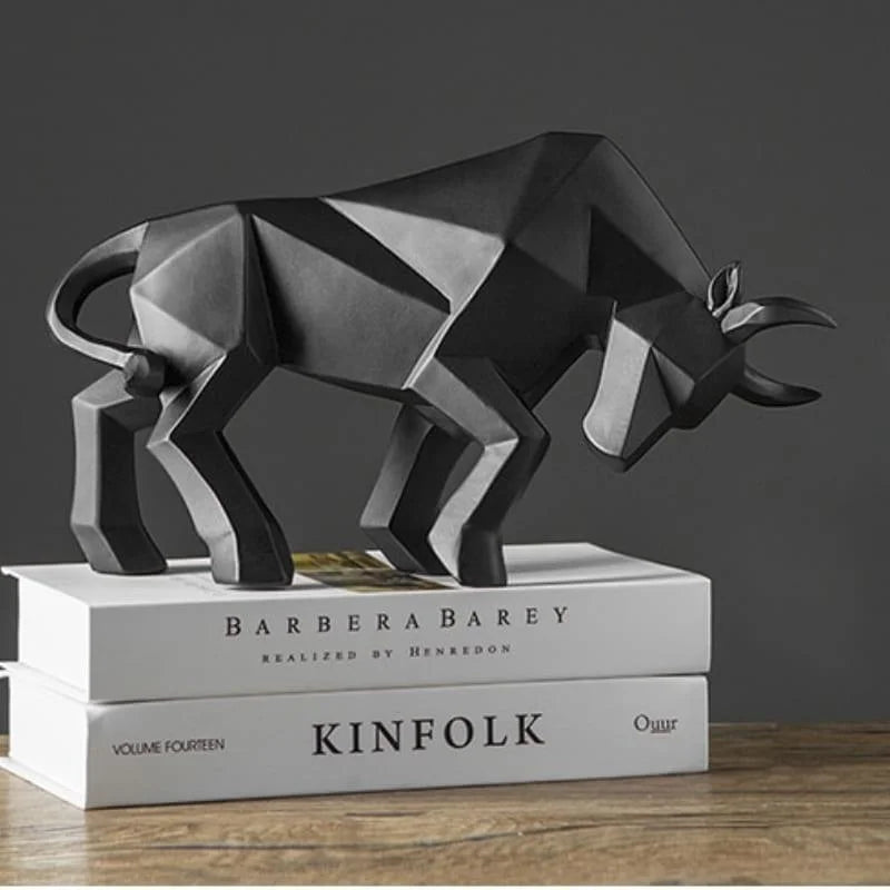 Resin Bull Statue for Monzzi Table Decor