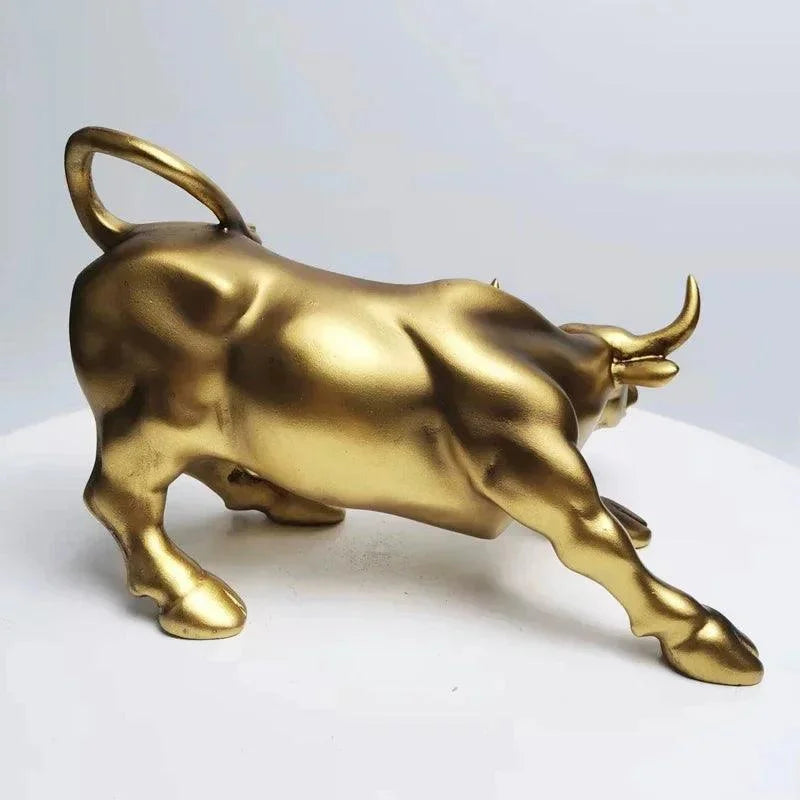 Monzzi Resin Decorative Statue of the Iconic Golden Wall Street Bull