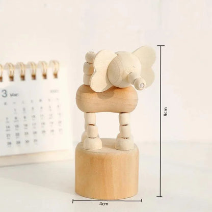 Handcrafted Wooden Animal Decorative Statues Monzzi