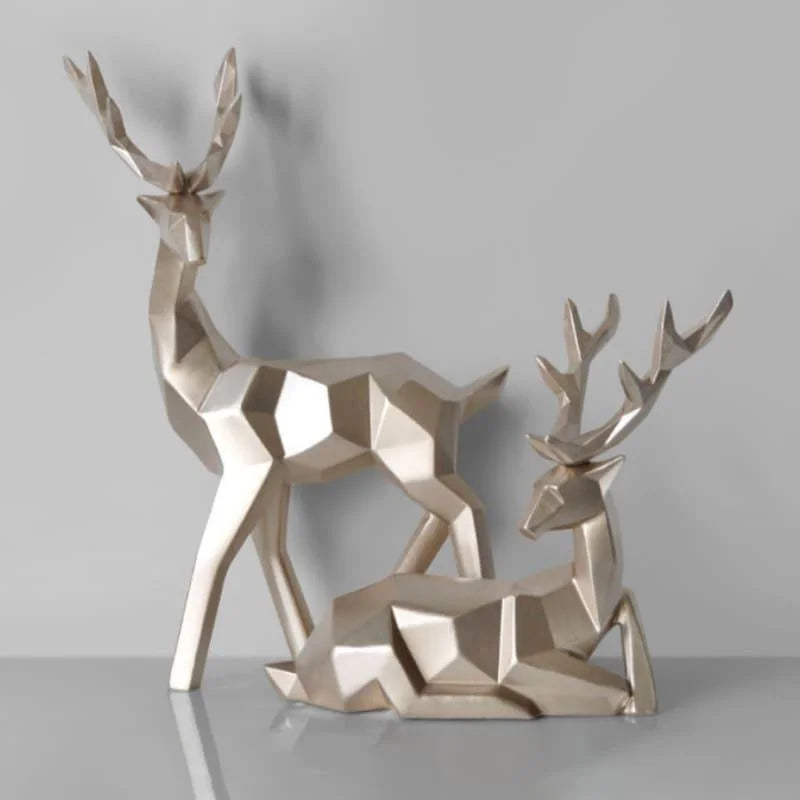 Set of 2 Resin Deer Table Decorations by Monzzi