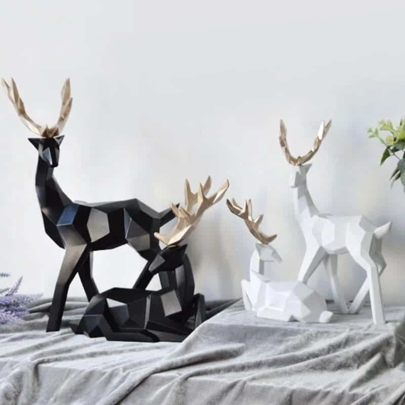 Set of 2 Resin Deer Table Decorations by Monzzi
