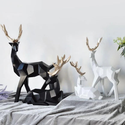 Set of 2 Resin Deer Table Decorations by Monzzi