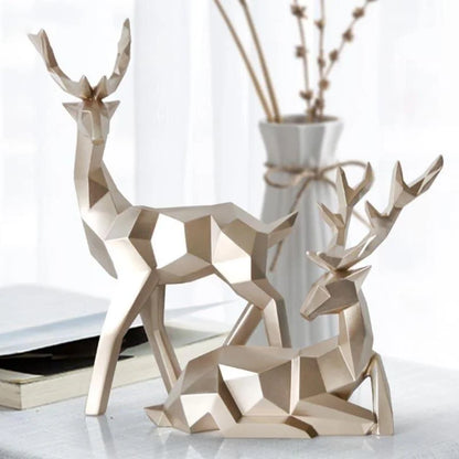 Set of 2 Resin Deer Table Decorations by Monzzi