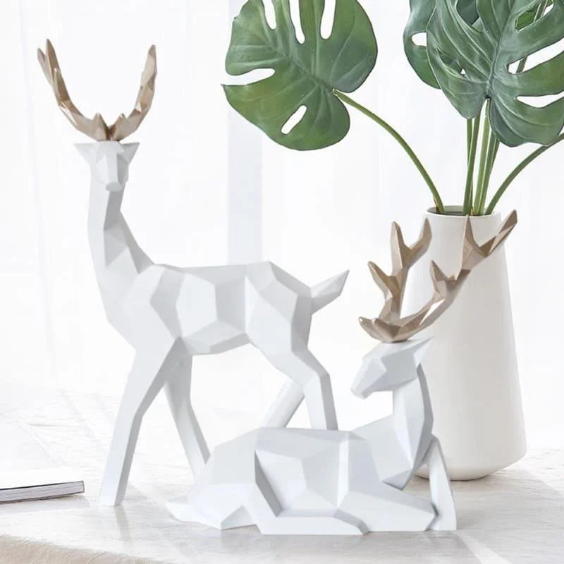 Set of 2 Resin Deer Table Decorations by Monzzi