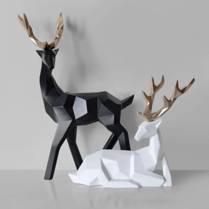 Set of 2 Resin Deer Table Decorations by Monzzi