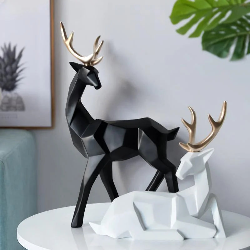 Set of 2 Resin Deer Table Decorations by Monzzi