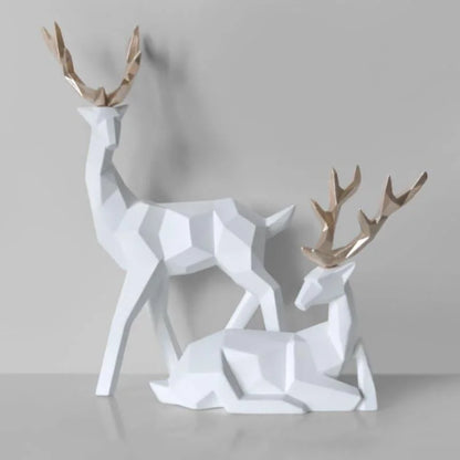 Set of 2 Resin Deer Table Decorations by Monzzi