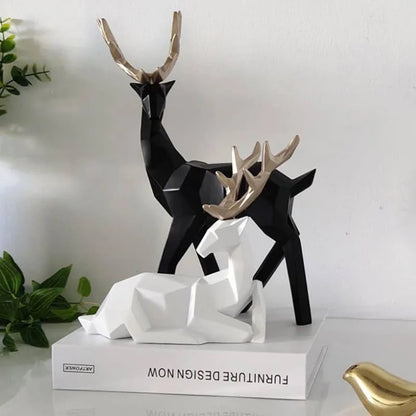 Set of 2 Resin Deer Table Decorations by Monzzi