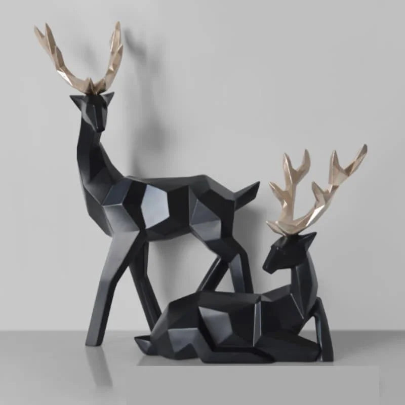Set of 2 Resin Deer Table Decorations by Monzzi