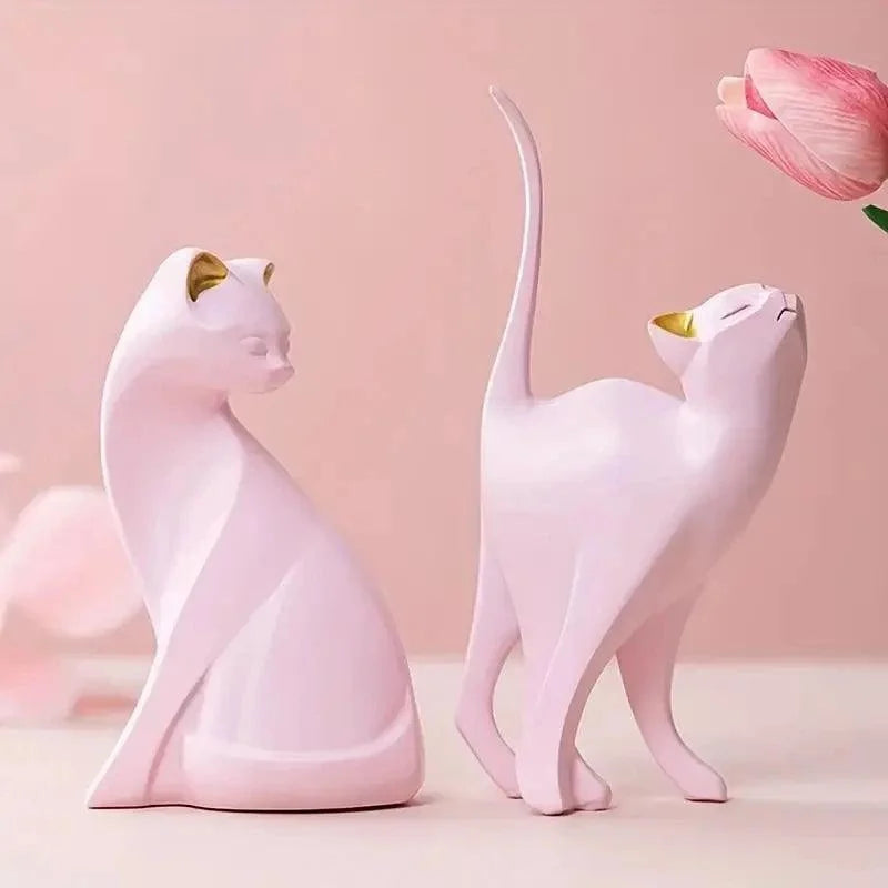 Resin Cat Statues for Elegant Monzzi Home Decor