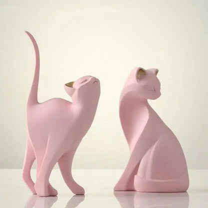 Resin Cat Statues for Elegant Home Decor