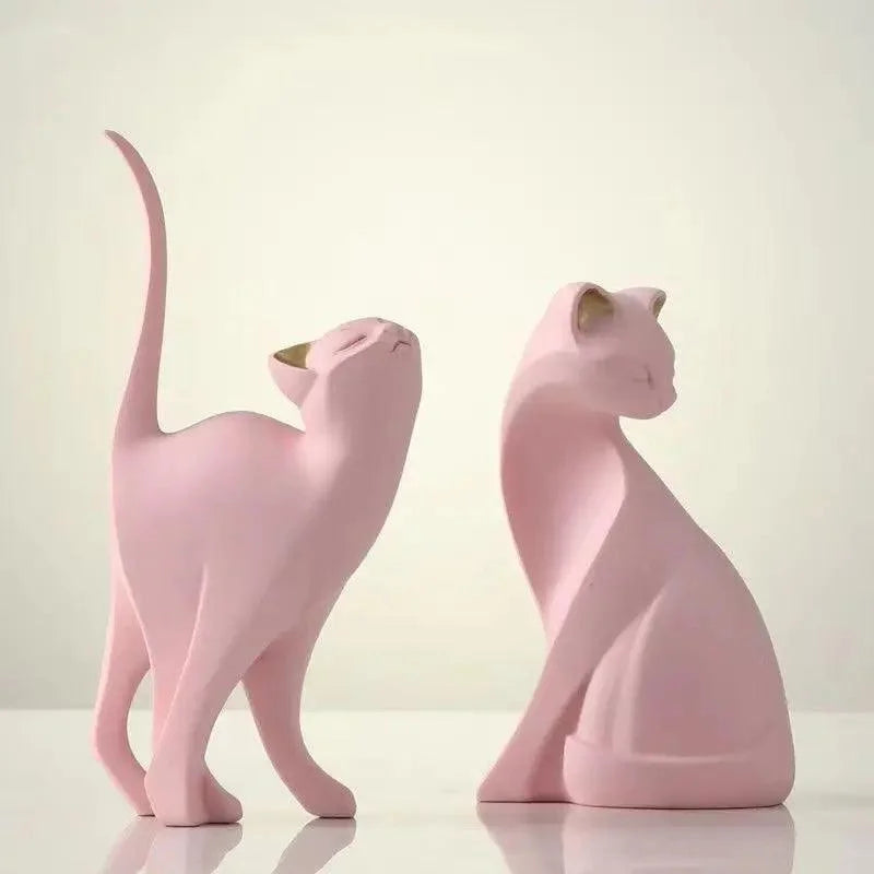 Resin Cat Statues for Elegant Monzzi Home Decor