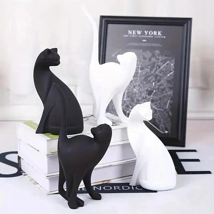 Resin Cat Statues for Elegant Monzzi Home Decor