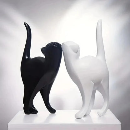 Resin Cat Statues for Elegant Home Decor
