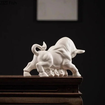 Elegant Golden Bull Statue: A Symbol of Prosperity for Your Living Room