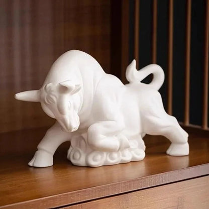 Elegant Golden Bull Statue: A Symbol of Prosperity for Your Living Room