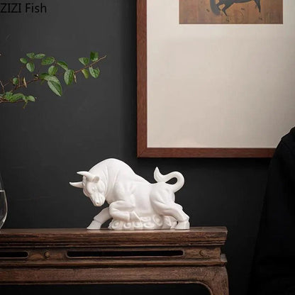 Elegant Golden Bull Statue: A Symbol of Prosperity for Your Living Room