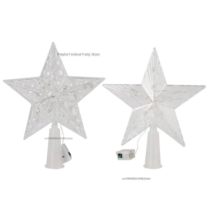Monzzi Illuminated Acrylic LED Star Christmas Tree Topper