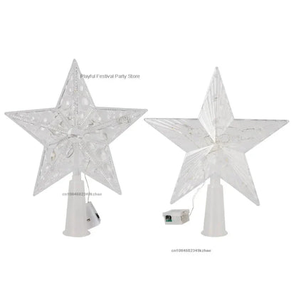 Monzzi Illuminated Acrylic LED Star Christmas Tree Topper