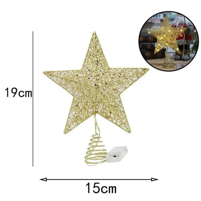 Christmas Tree Topper: Copper Wire LED Star Decoration