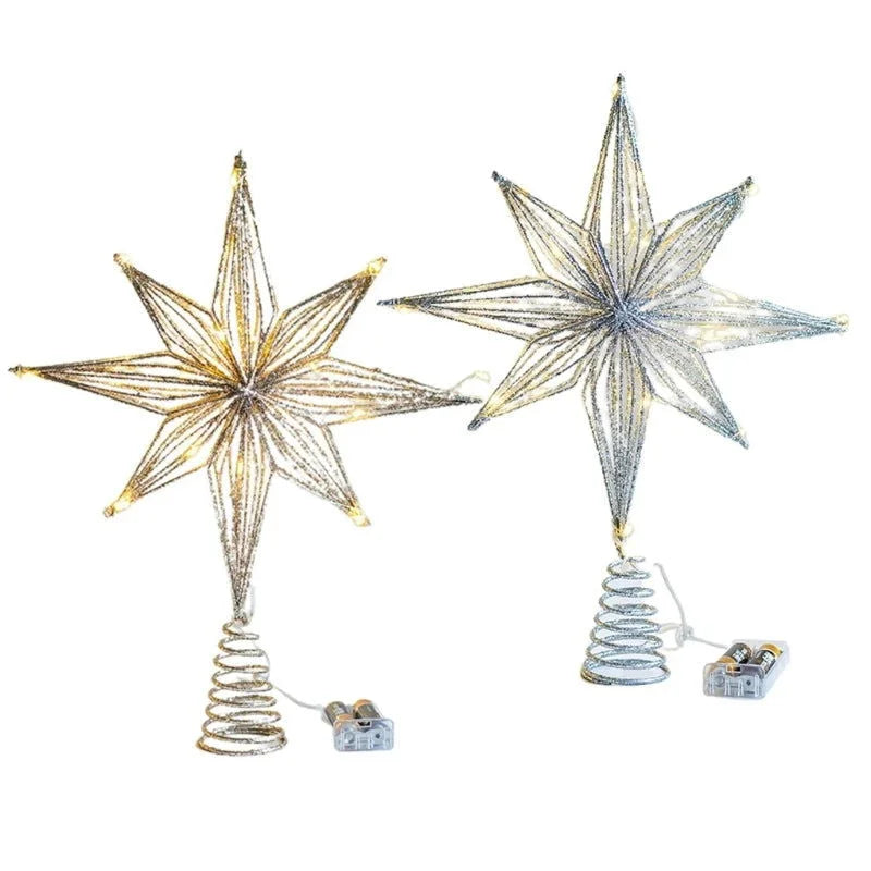 Illuminated LED Star Tree Topper for Christmas Decoration