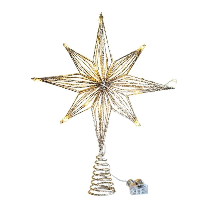 Illuminated LED Star Tree Topper for Christmas Decoration