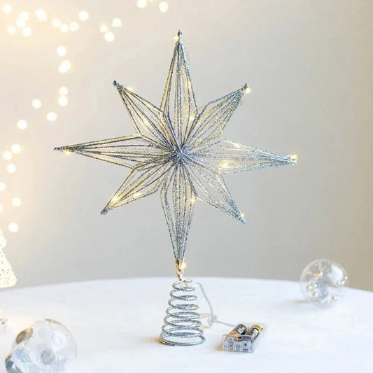 Illuminated LED Star Tree Topper for Christmas Decoration