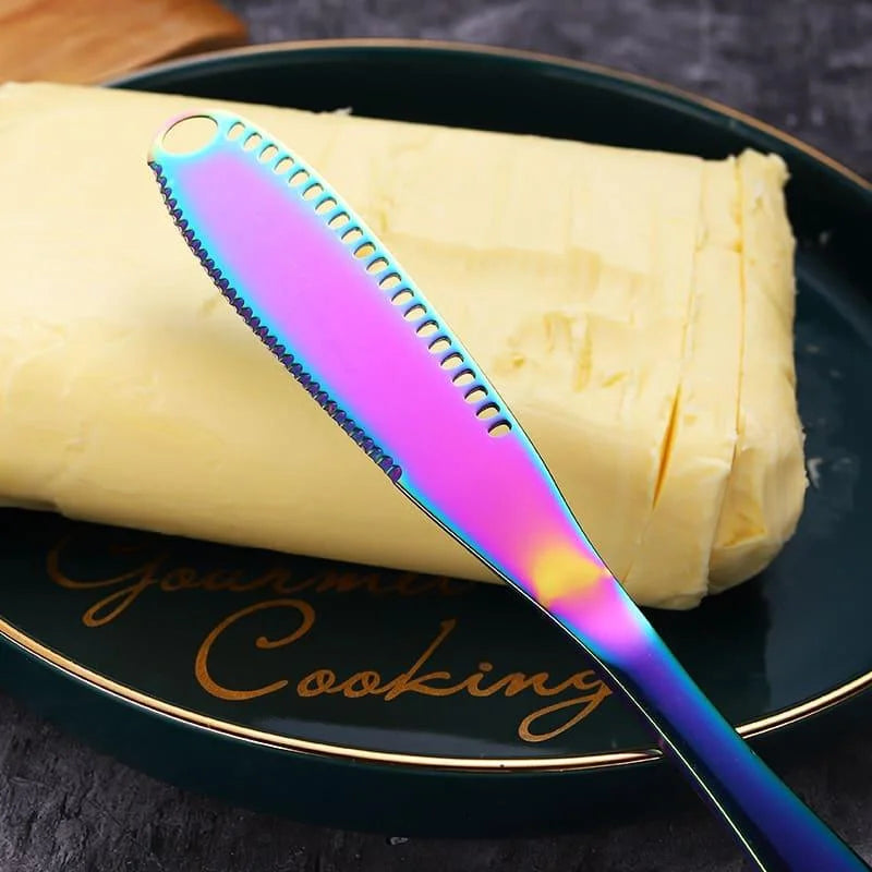 Stainless Steel Serrated Butter and Jam Spatula Knife by Monzzi