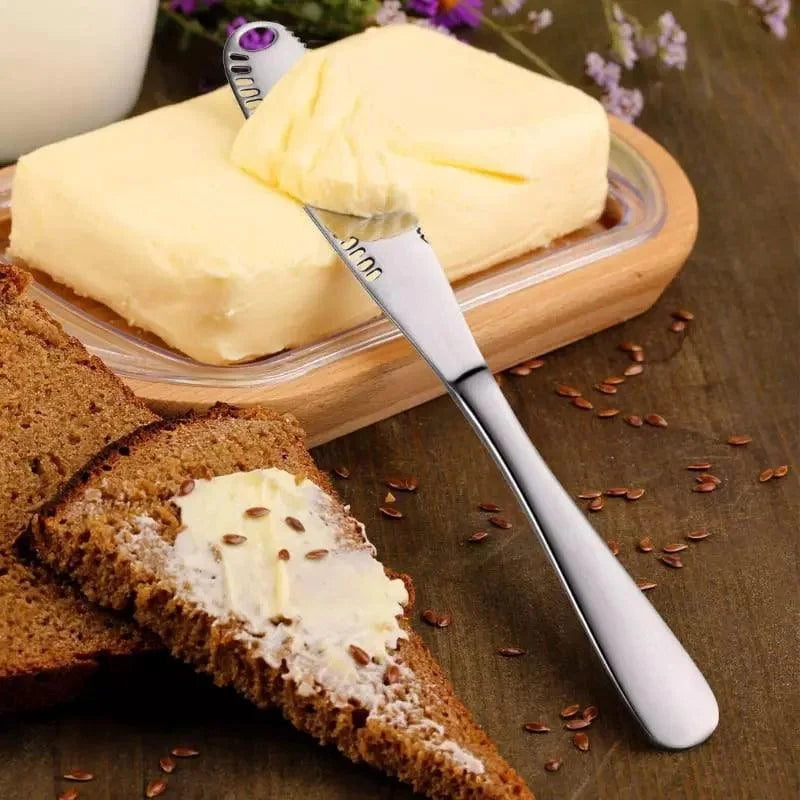 Stainless Steel Serrated Butter and Jam Spatula Knife by Monzzi