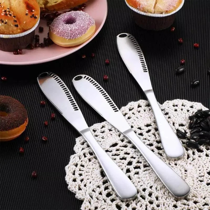Stainless Steel Serrated Butter and Jam Spatula Knife by Monzzi