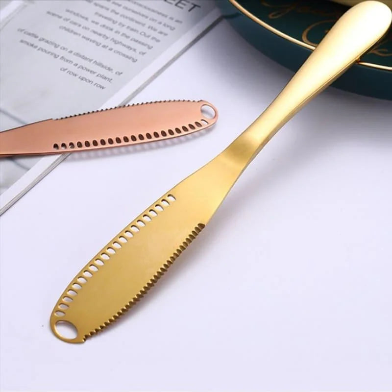 Stainless Steel Serrated Butter and Jam Spatula Knife by Monzzi