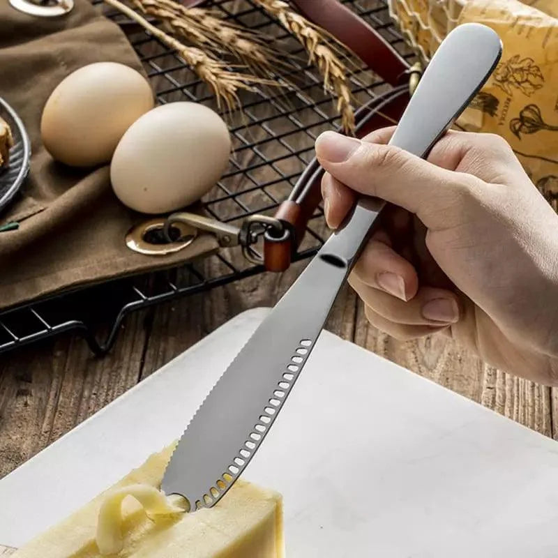 Stainless Steel Serrated Butter and Jam Spatula Knife by Monzzi