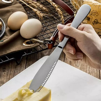 Stainless Steel Serrated Butter and Jam Spatula Knife by Monzzi
