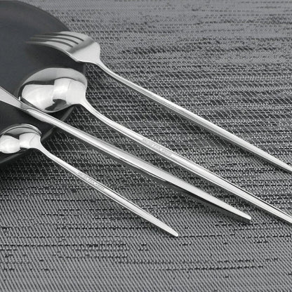 Elegant 24-Piece Stainless Steel Cutlery Set for Dining
