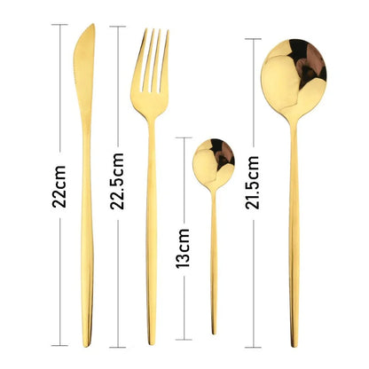 Elegant 24-Piece Stainless Steel Cutlery Set for Dining